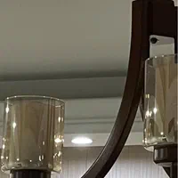 لوستر سه شاخه چوبی درحد نو|لوستر و چراغ آویز|تهران, کرمان|دیوار