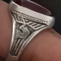 انگشتر نقره با سنگ عقیق اصل