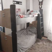 سرویس خواب ۲ طبقه سالم همراه کتابخانه ومیز تحریر|تخت و سرویس خواب|اسلامشهر, شهرک قائمیه|دیوار