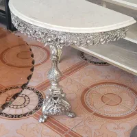 میز آینه برنز(برنجی روکش نقره ای)
