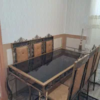 میز ناهار خوری 6نفره فل فورجه فلزی