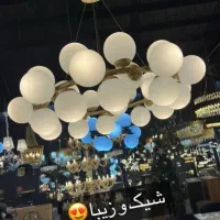 لوستر مولکولی همه رنگ نصب رایگان طلا یی|لوستر و چراغ آویز|اهواز, طالقانی|دیوار