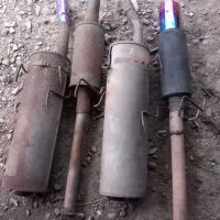 منبع اگزوز و جعبه فرمان پژو و فنر لول و...