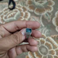 انگشتر نقره عیار بالا. یشم.