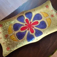 سینی صنایع دستی ورقه طلا