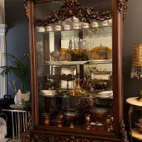 بوفه چوب گردو تابلو شام اخر لوتوس آینه قدی چوب راس|بوفه، ویترین، کنسول|تهران, نیروی هوایی (پیروزی)|دیوار