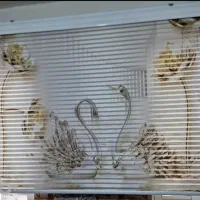 فروش پرده ی آشپزخانه با طرح قو ی زیبا