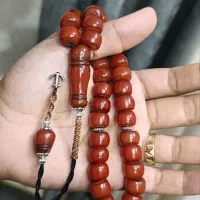 تسبیح کهربا فاتورانی اصل عتیقه کهنه آلمانی