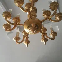 لوستر جفت باهم برنجی