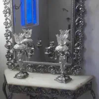 آیینه و شمعدان نقره ای
