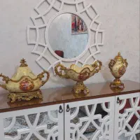 آباژور کنار سالنی برنز آبکاری طلا