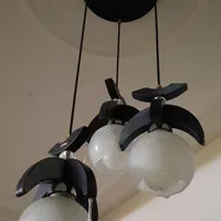 لوستر اشپزخاله کریستال چوب