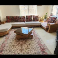 مبل راحتی ۶نفره همراه با درازکش|مبلمان خانگی و میز عسلی|تهران, آبشار تهران (دریاچه)|دیوار