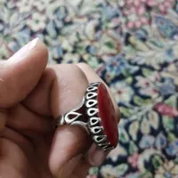 انگشتر مردانه نگین درشت تخت