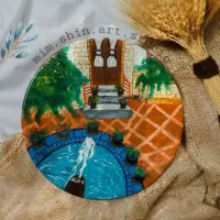 دیوارکوب سفالی هنری|صنایع دستی و سایر لوازم تزئینی|قم, باجک دو|دیوار