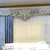 پرده زیبا  همراه با کتیبه ومتعلقات در حد نو