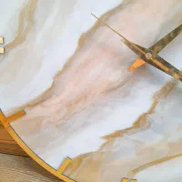 ساعت دیواری رزینی مدل مرمر|ساعت دیواری و تزئینی|تبریز, |دیوار