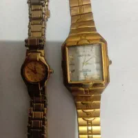 .ساعت رمانسون زنانه مردونه آبکاری طلا22