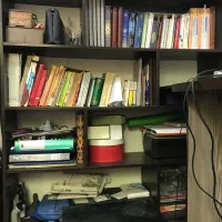 کتابخانه|کتابخانه، شلف، قفسههای دیواری|قرچک, مهدیه|دیوار