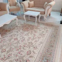 مبلمان نیمه استیل و میز جلو مبلی