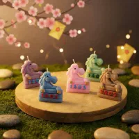 انواع شمع نماد سال اسب ۱۴۰۵ کتیبه و سبزه نوروز