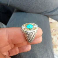 انگشتر فیروزه جواهر کارشده