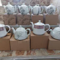 قوری چینی . کتری شیردار . فلاکس یونیک