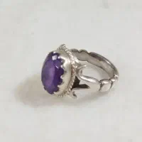 انگشتر نقره آمیتیس