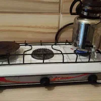 گاز رومیزی ۳ شعله نپتون تمام لعاب/سالم و کم‌کار