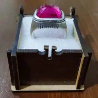 انگشتر نقره با سنگ یاقوت