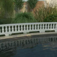 نرده دور باغچه بتنی پلیمری نانو جدول سیمانی