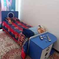 تخت با تشک و کمد لباس و دراور کودک و نوجوان