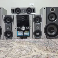 ظبط پانسونیک پنج دیسک هفت تکه سالم بلوتوث خورشده|سیستم صوتی خانگی|مشکین‌دشت, |دیوار