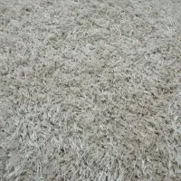 فرش شگی پرز بلند ۶و۴متری کرم رنگ