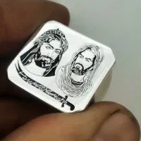 انگشتر نقره شمائل امام حسین و حضرت عباس