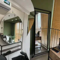 آیینه گرد هالیوودی لامپ دار دور فلز آیینه قدی