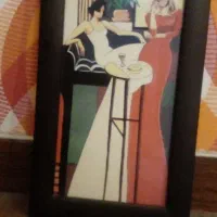 تابلو نقاشی با قاب چوب و شیشه