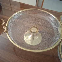 ظروف  پذیرایی شیشه فلز