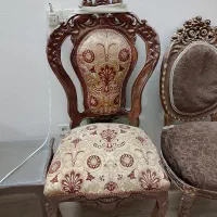 دو دست مبل قدیمی چوب گردو|مبلمان خانگی و میز عسلی|کرمان, |دیوار