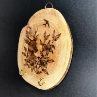 جاکلیدی چوبی سوخته نگاری شده|صنایع دستی و سایر لوازم تزئینی|تهران, بهارستان|دیوار