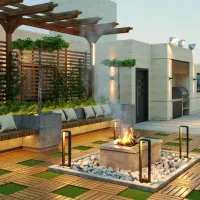 اجرای فضای سبز و روف گاردن با طراحی مهندسی|خدمات باغبانی و درختکاری|مشهد, شهرک صنعتی توس|دیوار