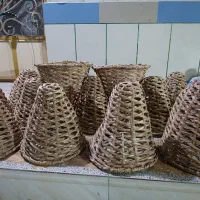 لوستر شیپوری حصیری|لوستر و چراغ آویز|میناب, |دیوار