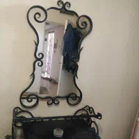 سرویس تخت و میز و آینه  فرفوژه یک نفره