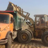 لودر  کامیون حمل مصالح ساختمانی خاکبرداری خاکریزی