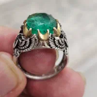 انگشتر نقره 925 زمرد برزیلی|جواهرات|اندیشه, اندیشه فاز ۳|دیوار