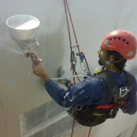 شستشو نما   پیچ و رولپلاک سنگ   کار در ارتفاع