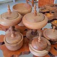 ظروف چوبی در قلب آمل