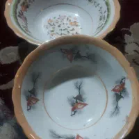 دو عدد کاسه سو پ خوری چینی قدیمی