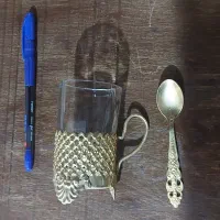 ست چایخوری قدیمی با قندان و قاشق استفاده نشده|ظروف سرو و پذیرایی|رشت, لاکانی|دیوار