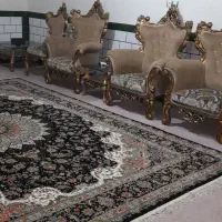 مبلمان ۹نفره درحد نو بدون پارگی همراه با جلو مبلی